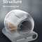 Tonepie 65L Automatic Smart Self Cleaning Cat Litter Box 7