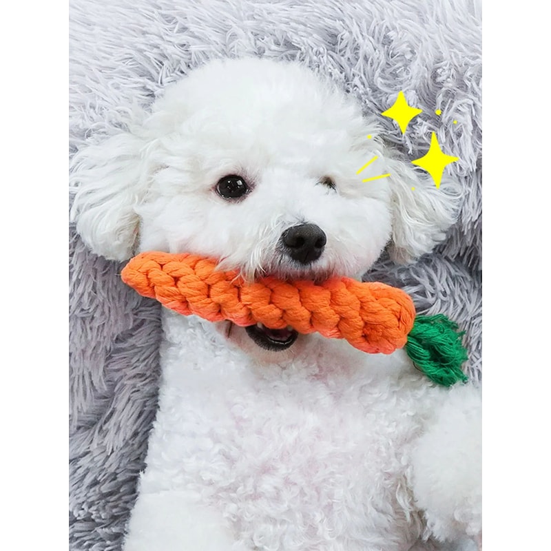 Hand Woven Cotton Rope Knot Dog Chew Toy 4