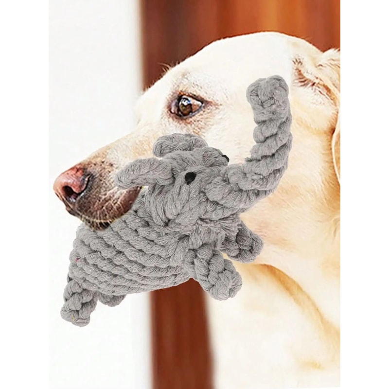 Hand Woven Cotton Rope Knot Dog Chew Toy 7