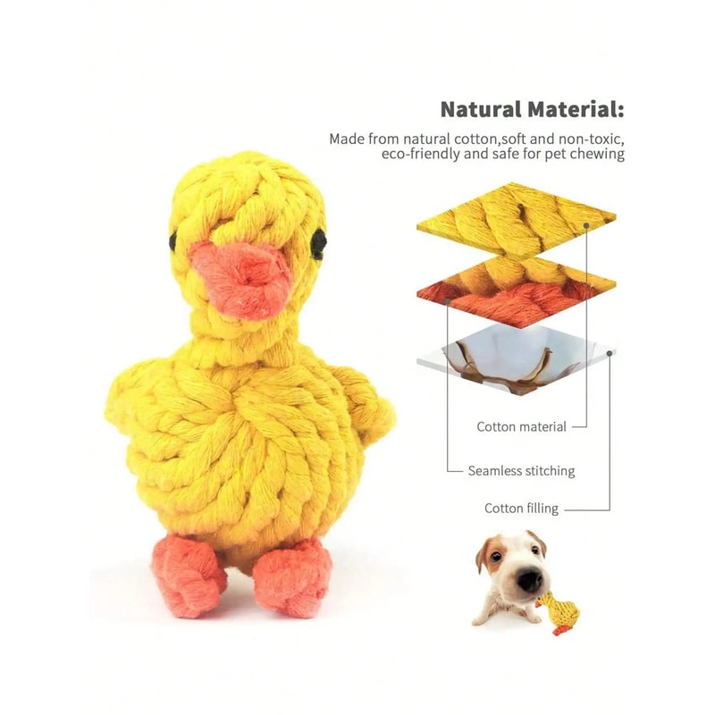 Hand Woven Cotton Rope Knot Dog Chew Toy 8