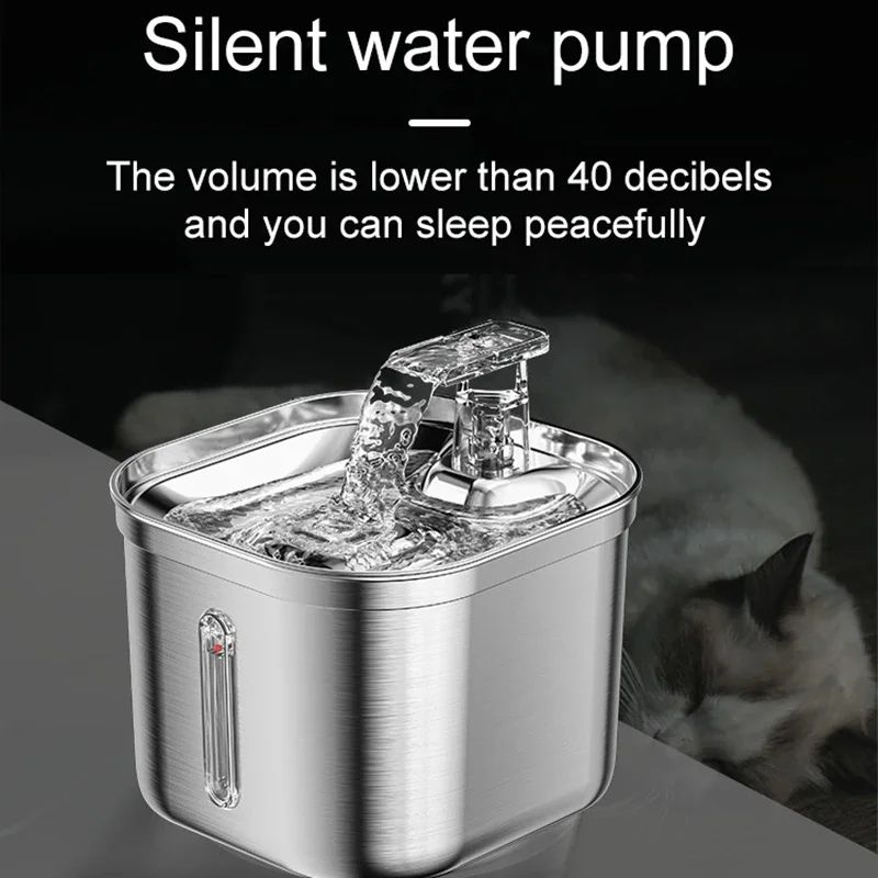 Stainless Steel Automatic Pet Water Fountain With Sensor 5