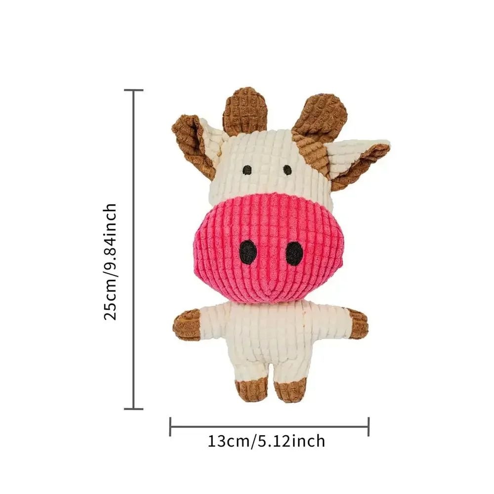 Plush Corduroy Squeaky Dog Chew Toy 7