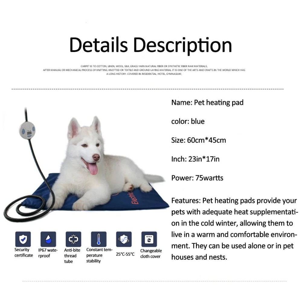 Adjustable Electric Heating Pad For Dogs And Cats 5