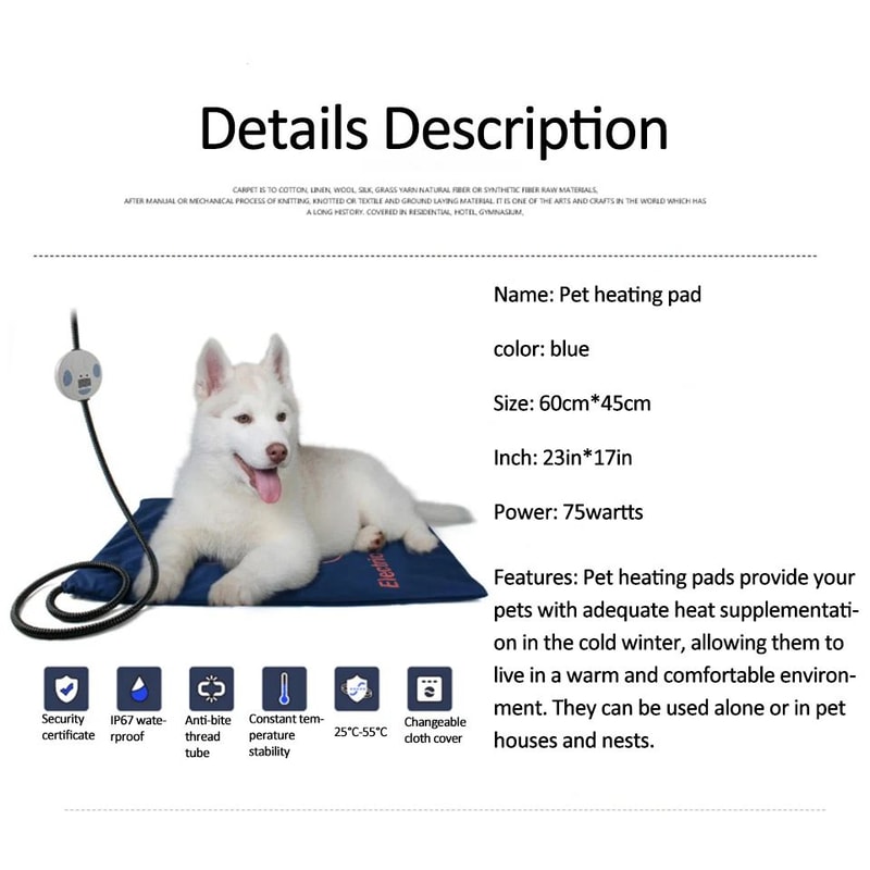 Adjustable Electric Heating Pad For Dogs And Cats 5