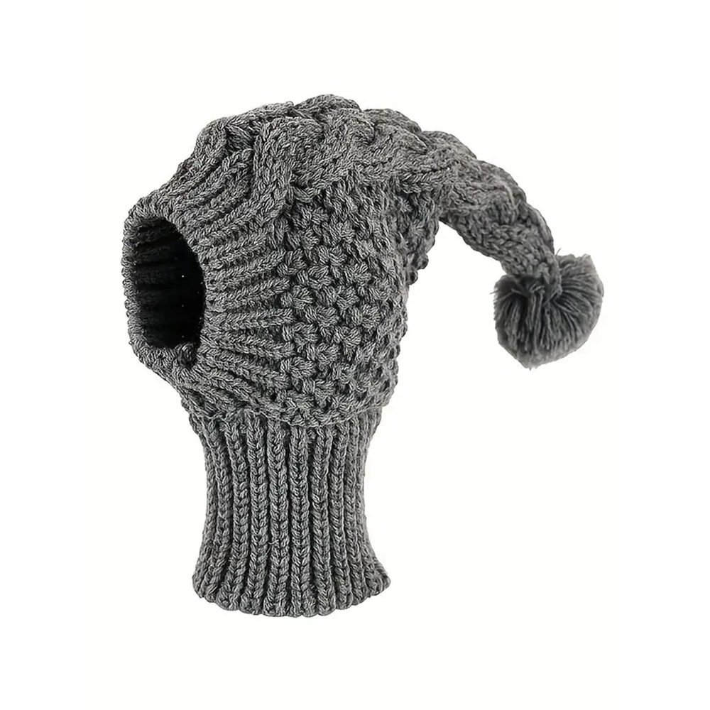 Hand Knit Winter Beanie Hat For Greyhound And Large Dogs 6