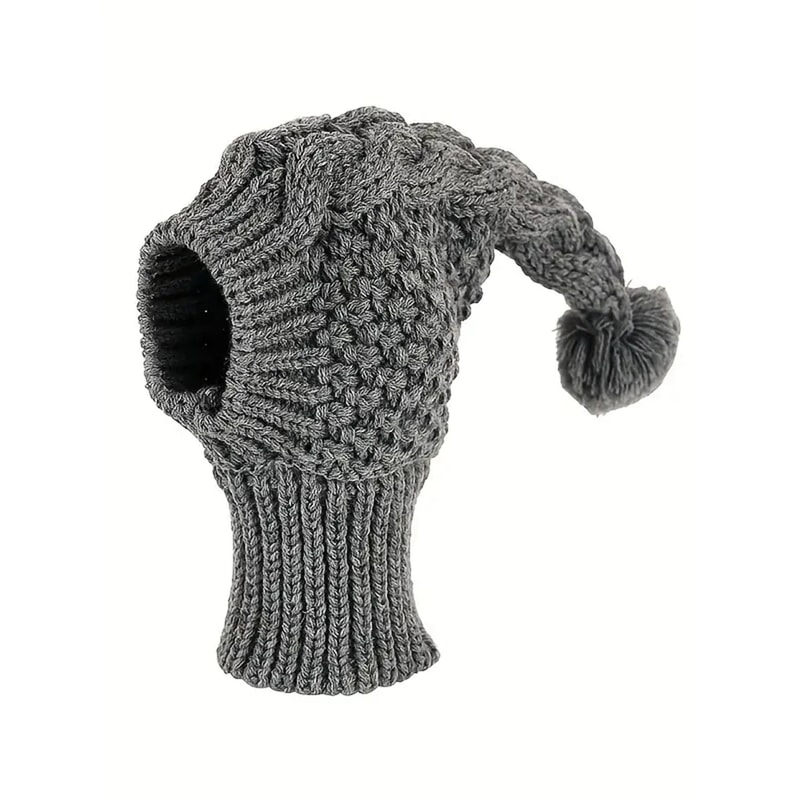 Hand Knit Winter Beanie Hat For Greyhound And Large Dogs 6