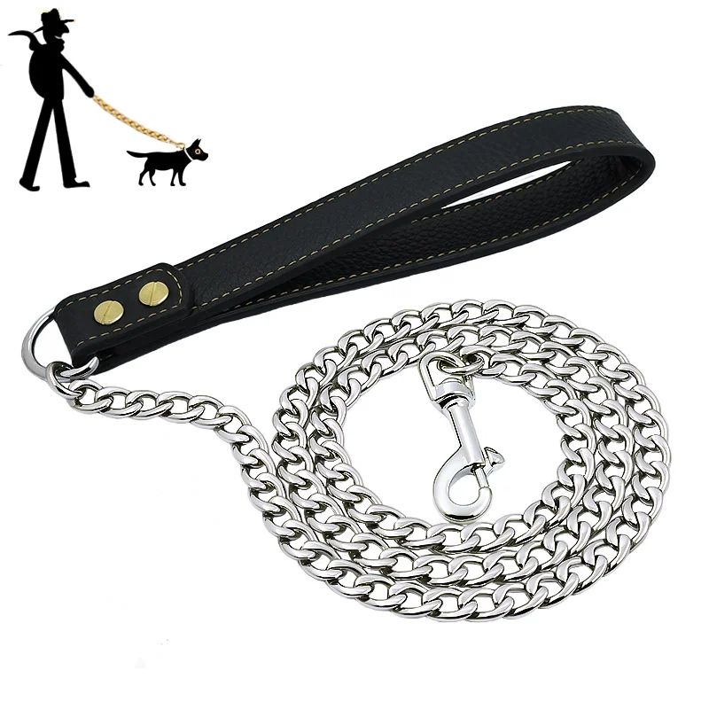 Heavy Duty Gold Stainless Steel Dog Leash Chain 1