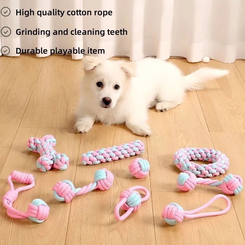 Bite Resistant Cotton Rope Ball Toy For Dogs 2