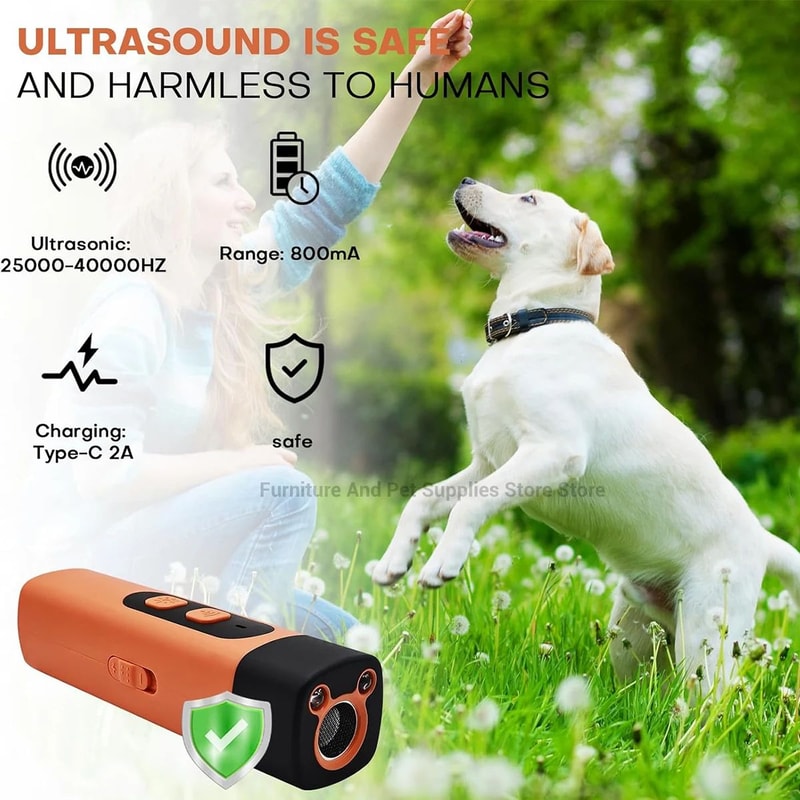 Ultrasonic Dog Repeller And Training Device With LED Flashlight 3