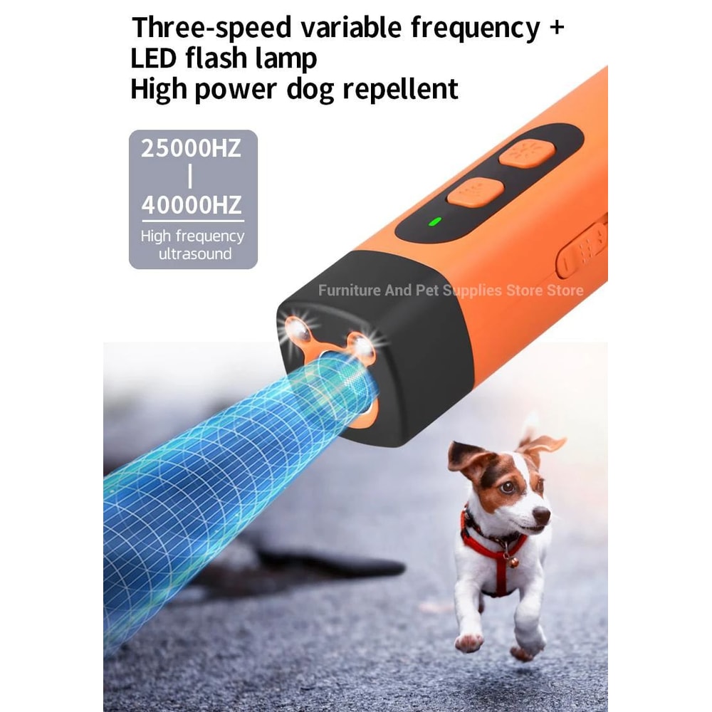 Ultrasonic Dog Repeller And Training Device With LED Flashlight 9