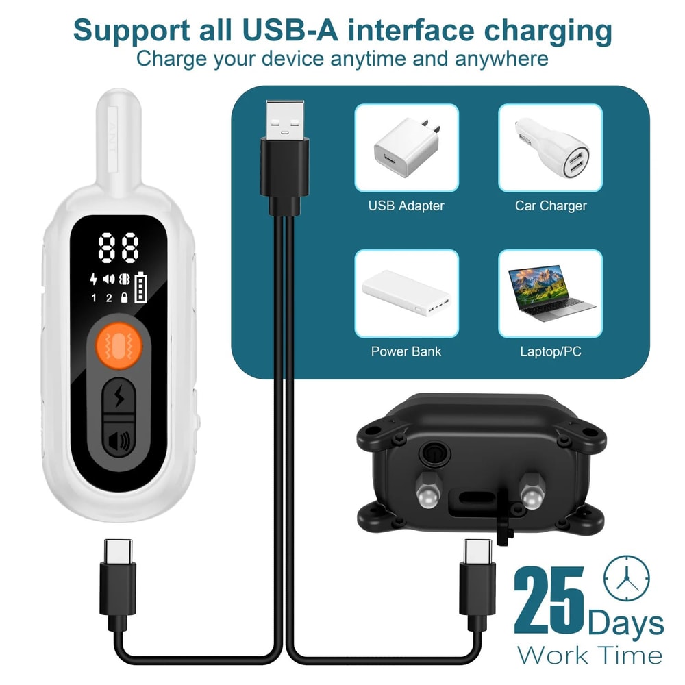 Rechargeable Automatic Anti Barking Dog Training Collar 6