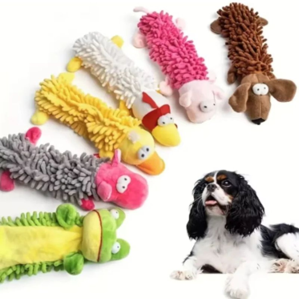 Plush Squeaky Dog Chew Toy 0