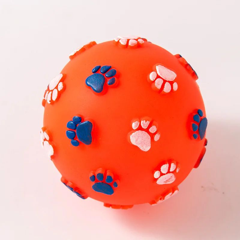 Rubber Footprint Sound Dog Ball 5