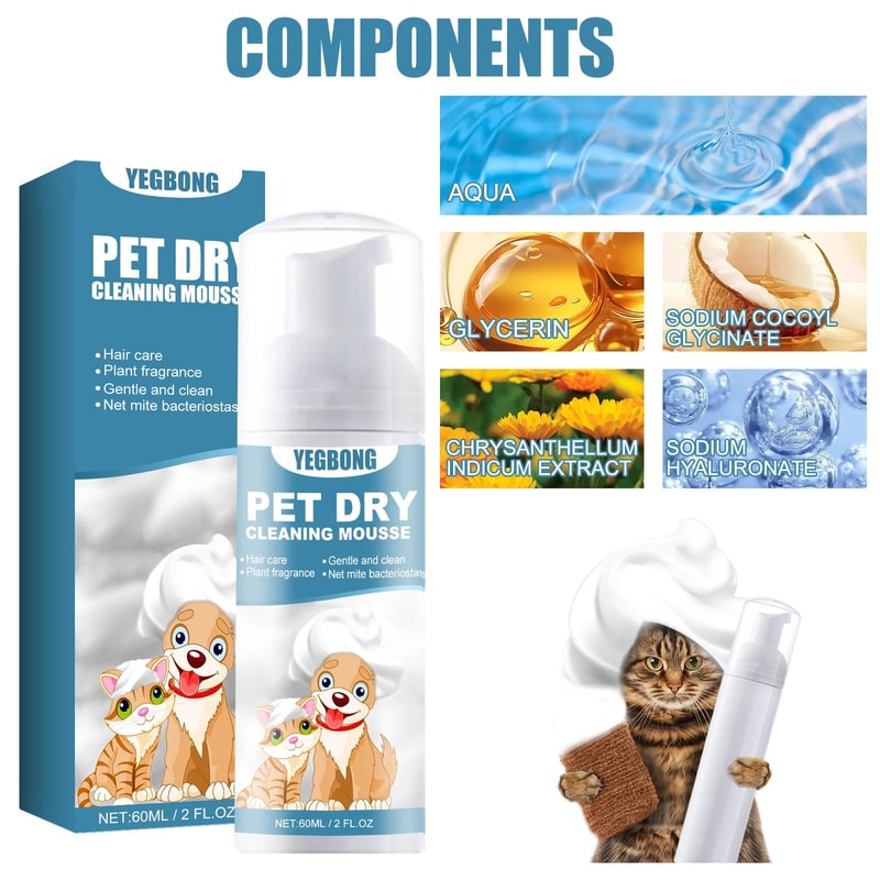 YEGBONG No Rinse Pet Dry Shampoo 1