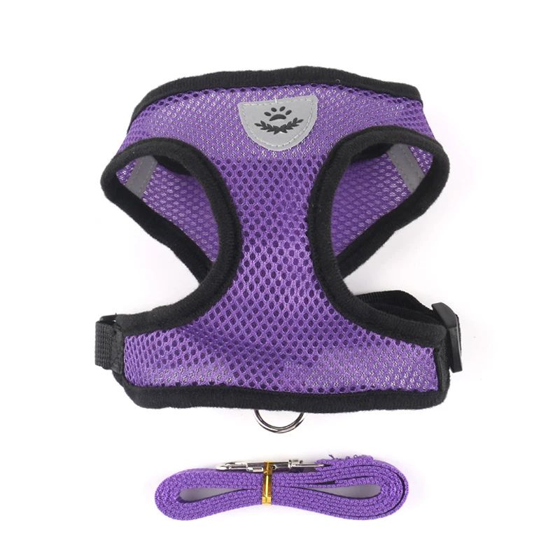 Adjustable Breathable Pet Harness Leash Set 10
