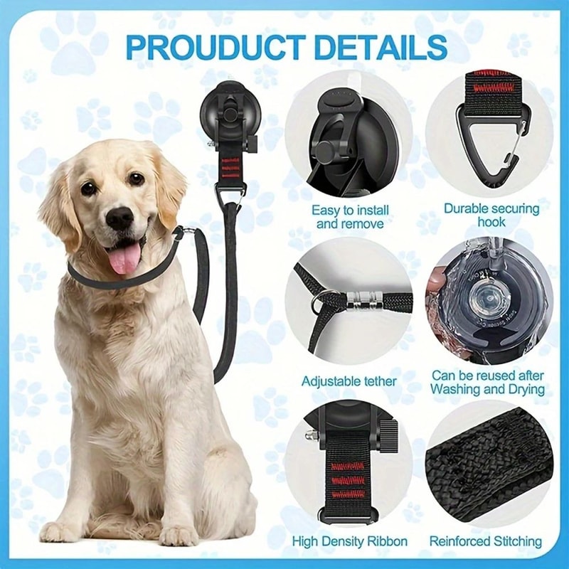 Pet Grooming Suction Cup Harness Set 1