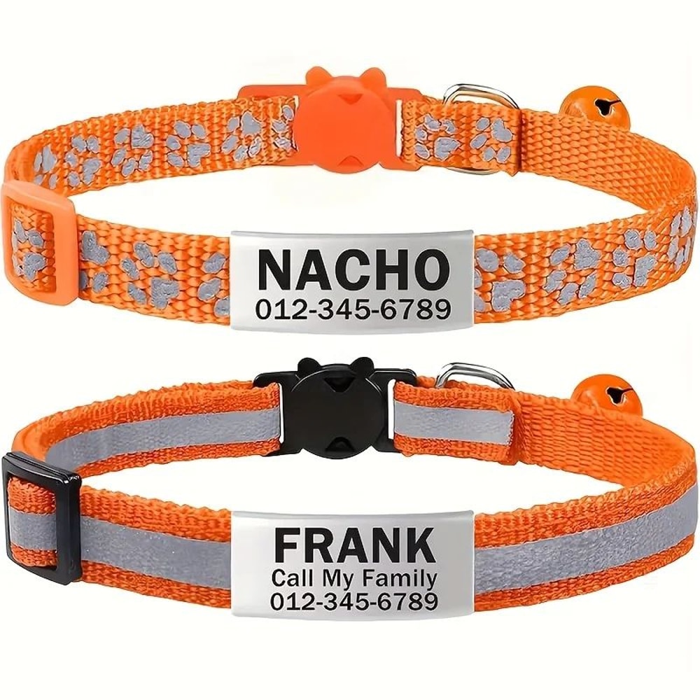 Personalized Reflective Pet Collar With Safety Buckle 6