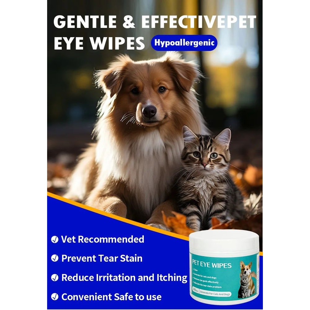 Pet Eye Cleaning Wipes Tear Stain Remover 100PCS 6