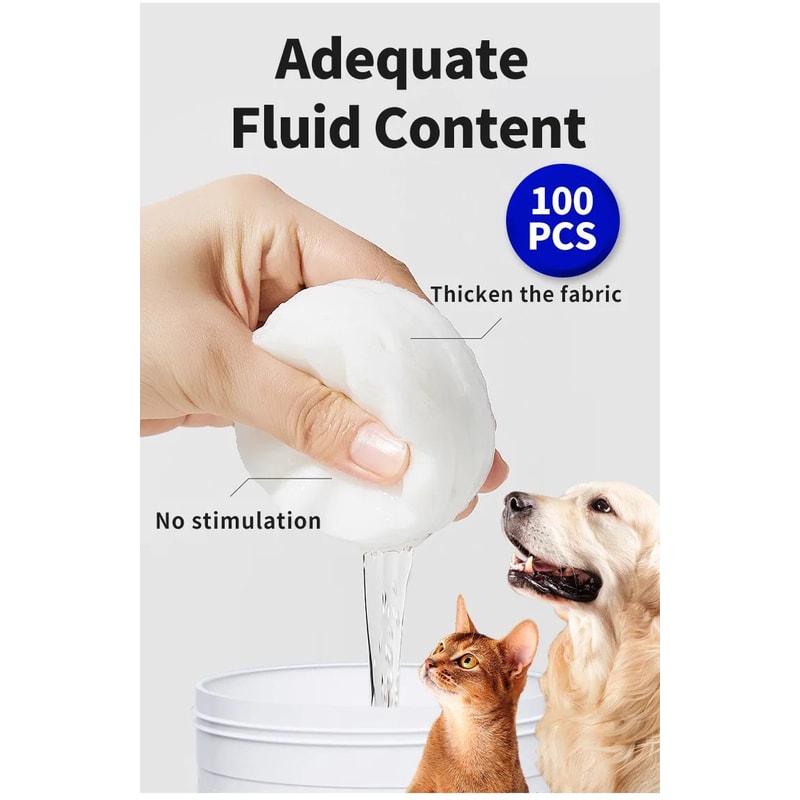 Pet Eye Cleaning Wipes Tear Stain Remover 100PCS 7