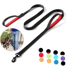 heavy duty double handle nylon dog leash