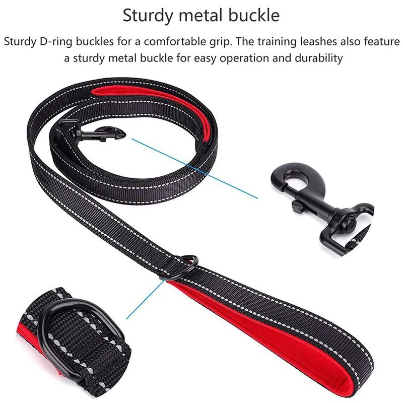Heavy Duty Double Handle Nylon Dog Leash 4