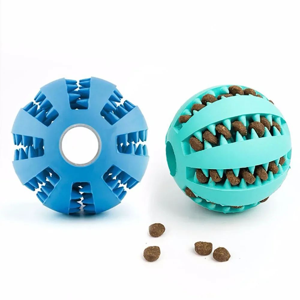 Interactive Treat Dispensing Rubber Dog Ball Toy 12