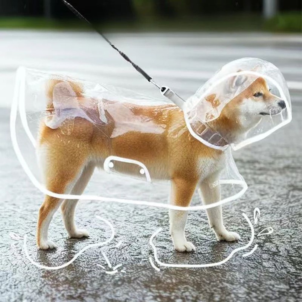 Transparent Waterproof Pet Raincoat For Small To Large Dogs 5