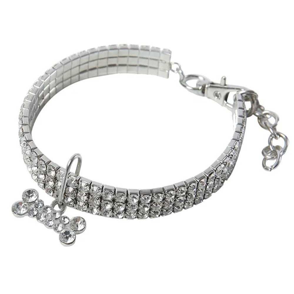Rhinestone Crystal Dog Collar With Custom Engraving 9