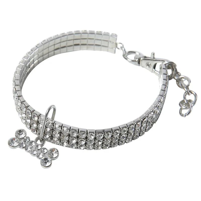 Rhinestone Crystal Dog Collar With Custom Engraving 9