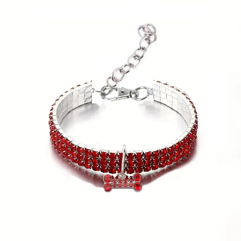 Rhinestone Crystal Dog Collar With Custom Engraving 11