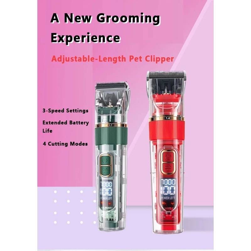 Professional Rechargeable Pet Hair Clipper Grooming Kit 5