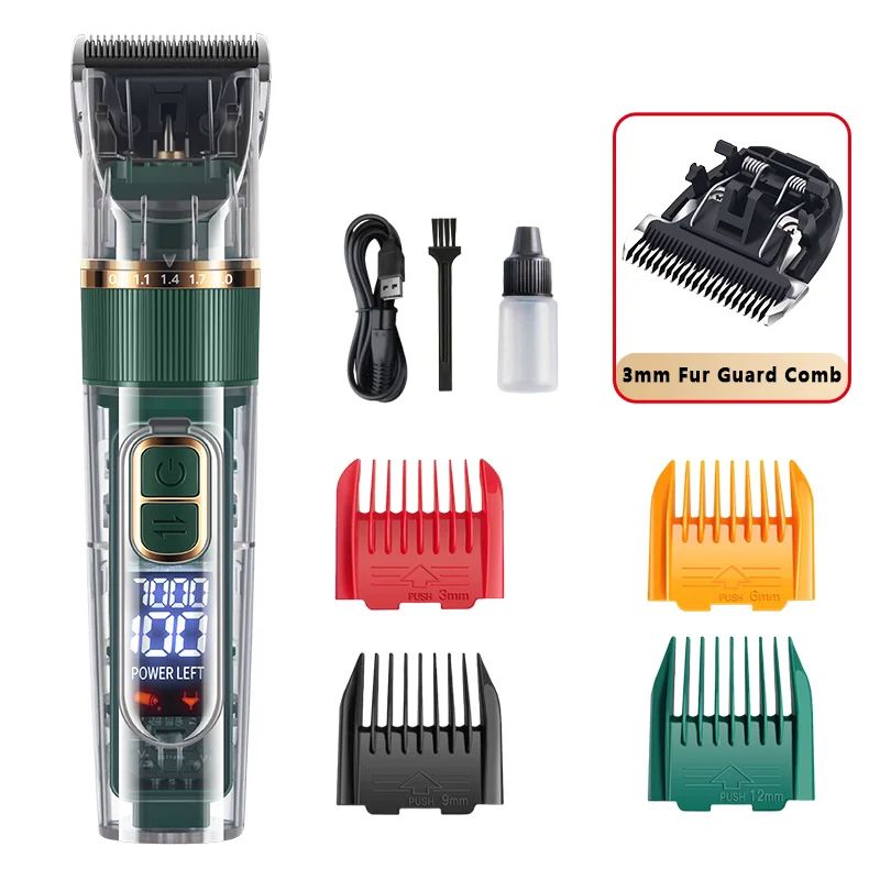 Professional Rechargeable Pet Hair Clipper Grooming Kit 12