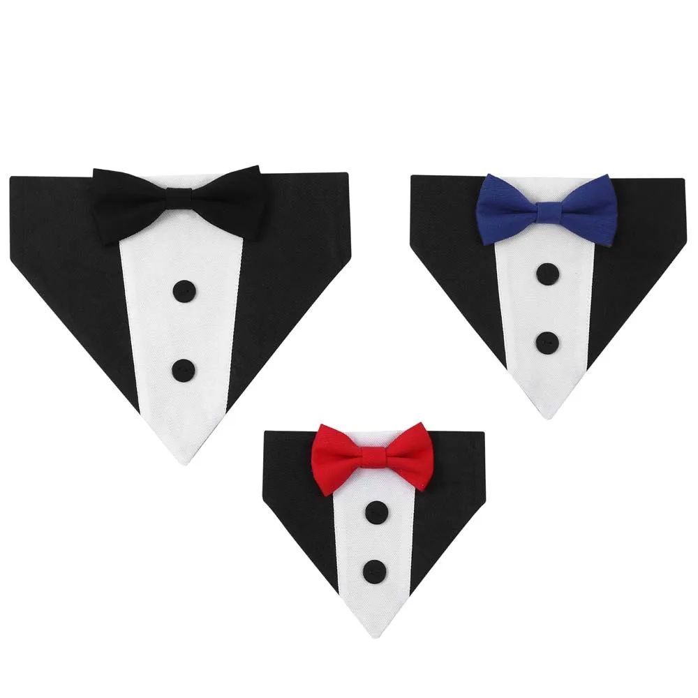 Elegant Pet Wedding Collar With Bow Tie Bandana 6