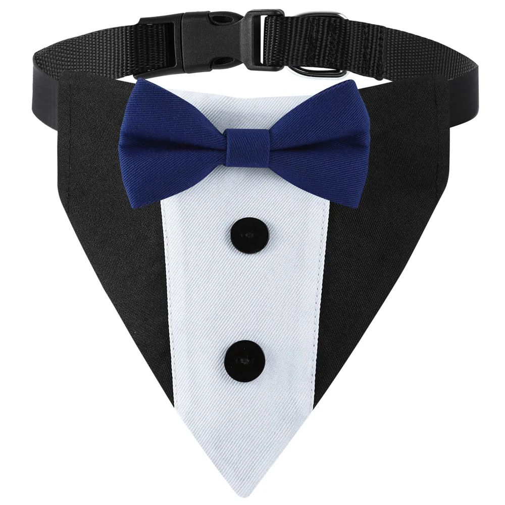 Elegant Pet Wedding Collar With Bow Tie Bandana 8