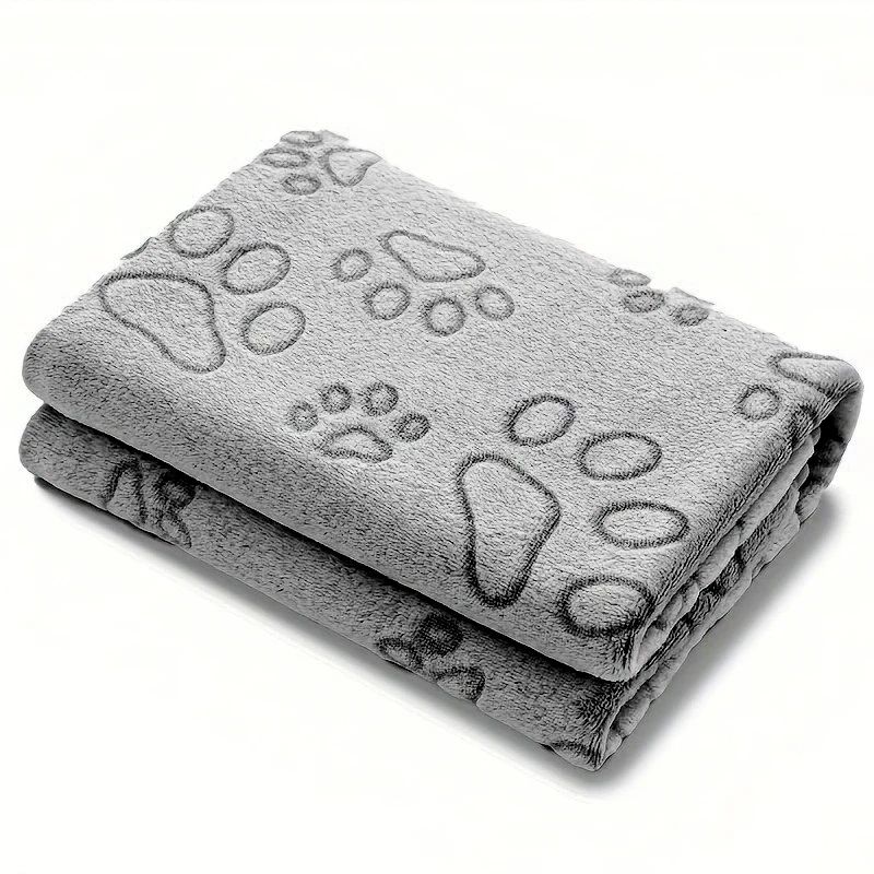 Cozy Paw Print Plush Pet Blanket Bed Mat 7