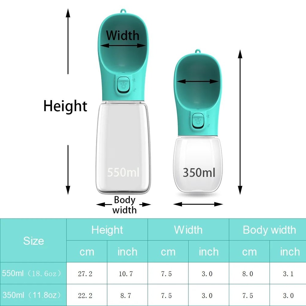 Portable Dog Water Bottle With Travel Bowl 5