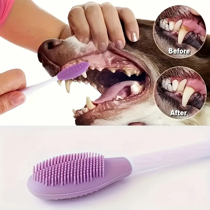 Soft Double Sided Dog Toothbrush Set 3