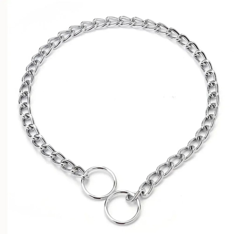 Stainless Steel Snake Chain Dog Training Collar 3