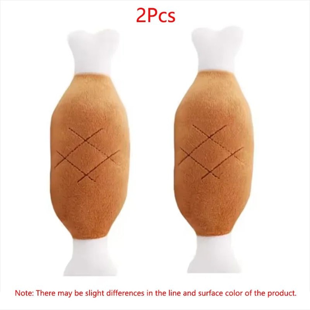 Interactive Plush Chicken Leg Squeaky Dog Toy 7