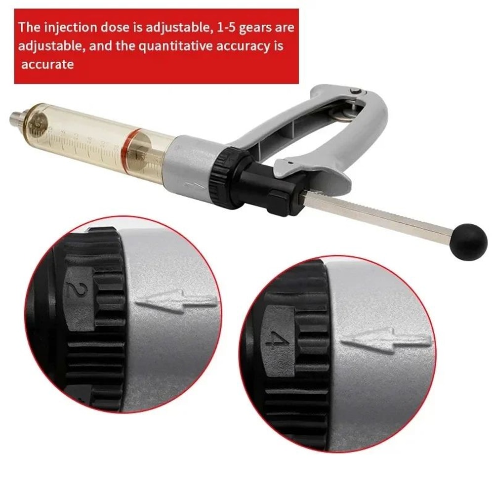 Semi Automatic Veterinary Vaccine Injection Syringe 3