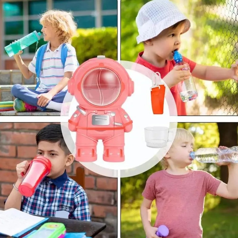 Astronaut Mini Straw Water Bottle 9