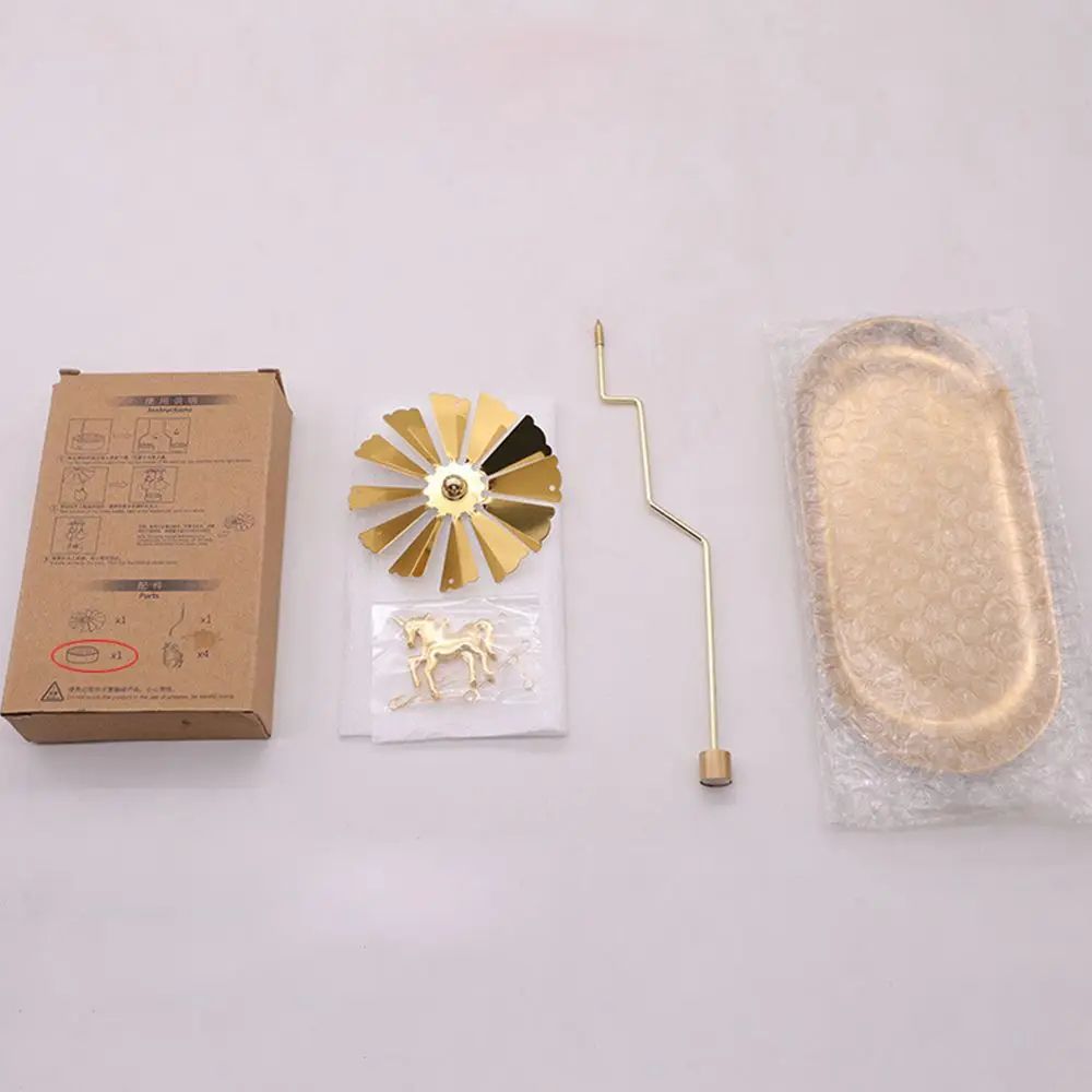 Gold Rotating Tealight Candle Holder 6