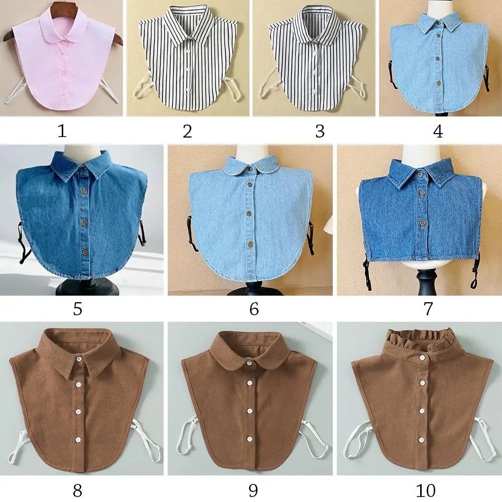 Vintage Detachable Fake Collar Blouse For Women 6
