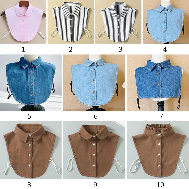 Vintage Detachable Fake Collar Blouse For Women 6