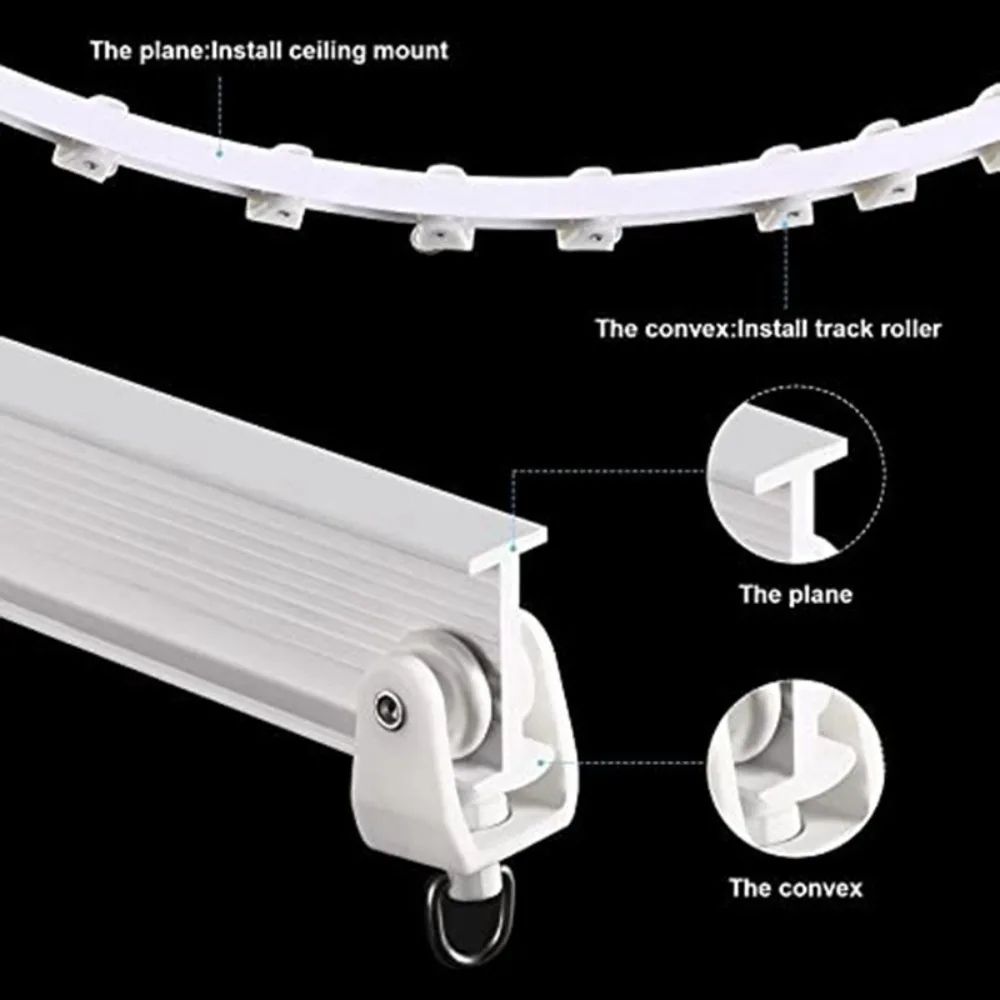 Modern Bendable Curtain Rail Track With Nano Silencer 8
