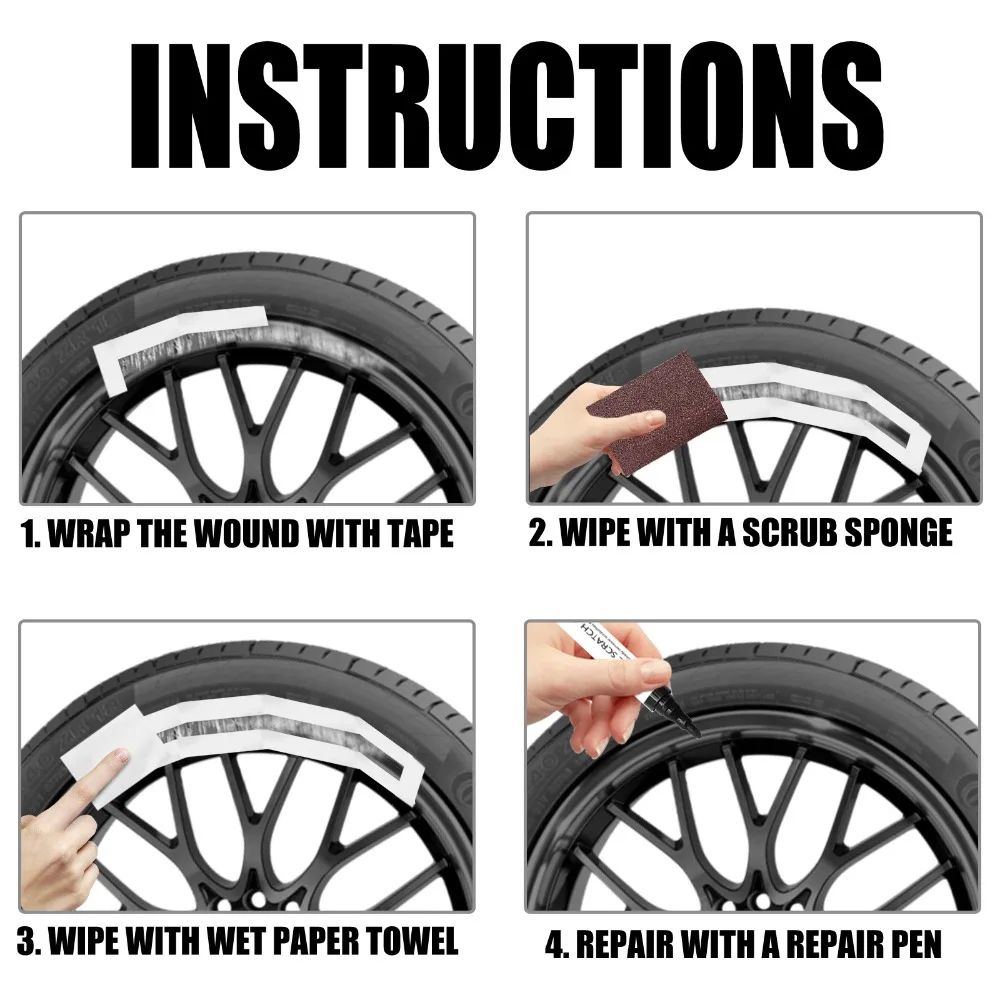 Universal Car Wheel Scratch Repair Kit 6