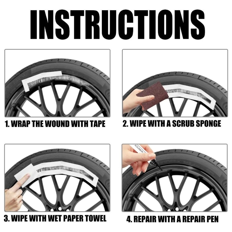 Universal Car Wheel Scratch Repair Kit 6