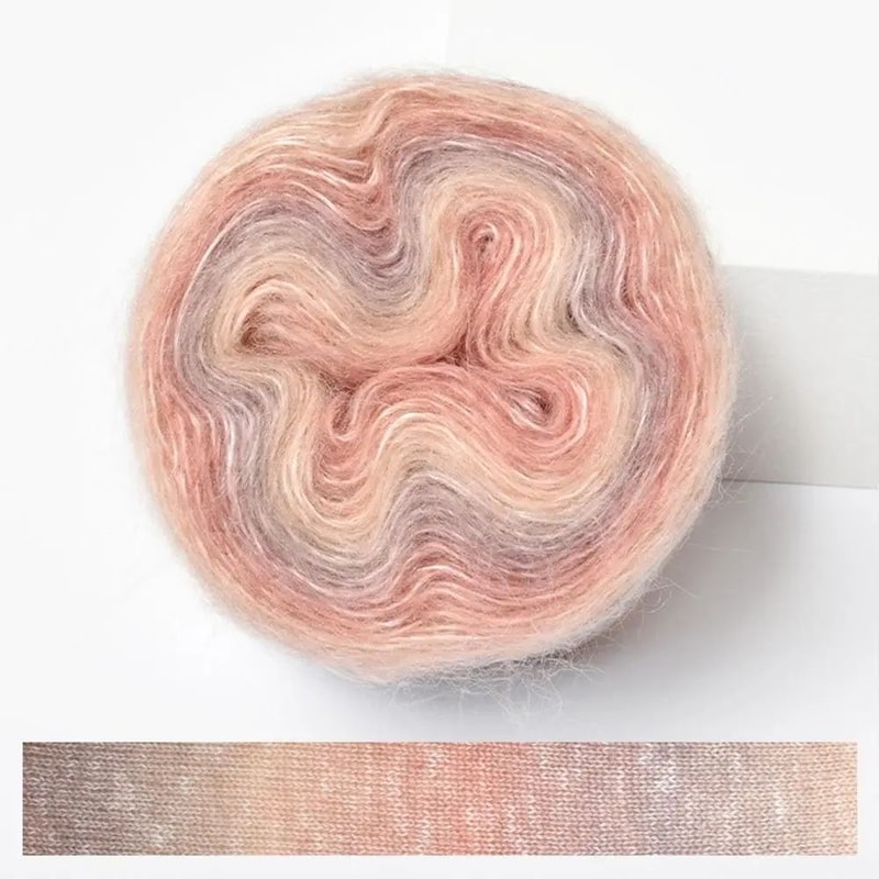 Rainbow Gradient Organic Cotton Crochet Yarn 16