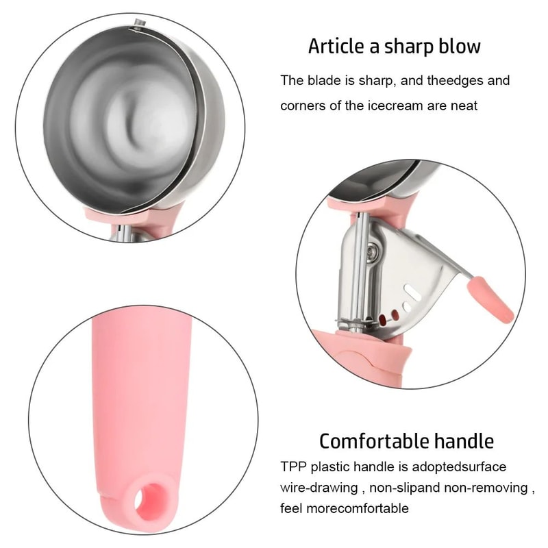 Stainless Steel Ice Cream Scoop And Fruit Baller 10