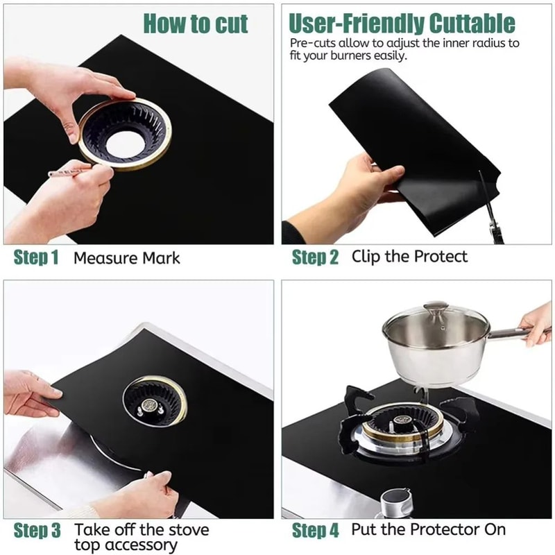 Reusable Gas Stove Protector Pad Heat Resistant Liner 14